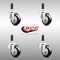 Service Caster 3 Inch 316SS Black Polyurethane Swivel 3/4 Inch Expanding Stem Caster Set SCC SCC-SS316EX20S314-PPUB-BLK-34-4 - alternate 4